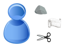 imagen del juego piedra, papel, tijera